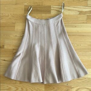 Herve Leger Tan Cream dust pink  A-Line Skirt xs